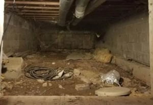 dirty crawl space repair