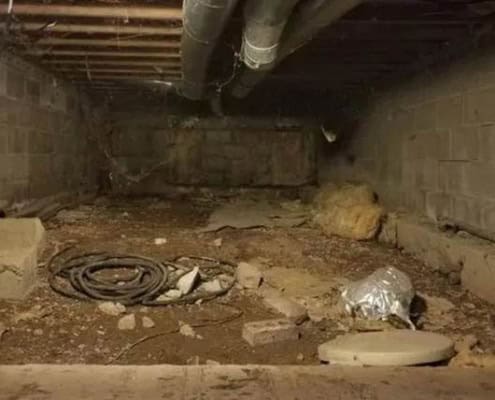 dirty crawl space repair