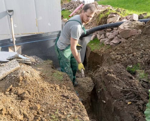 french drain installation