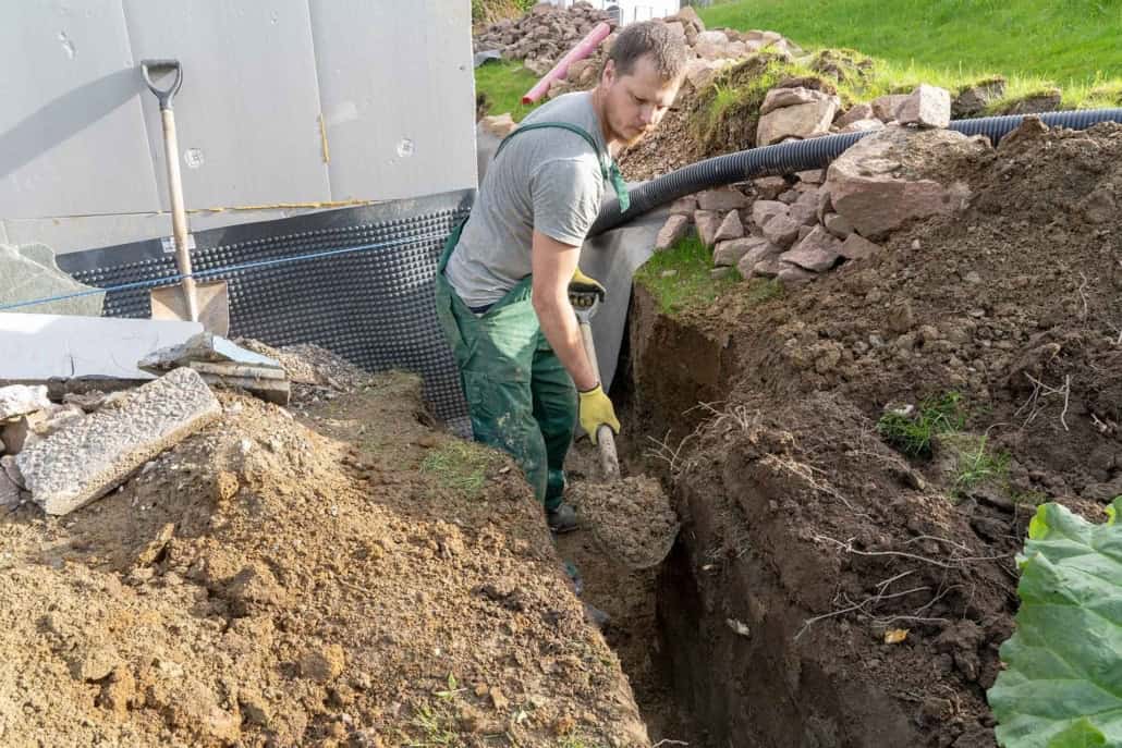 french drain installation