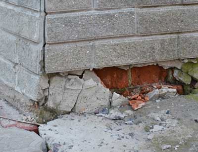 damaged foundation