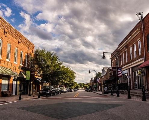 downtown Wake forest NC