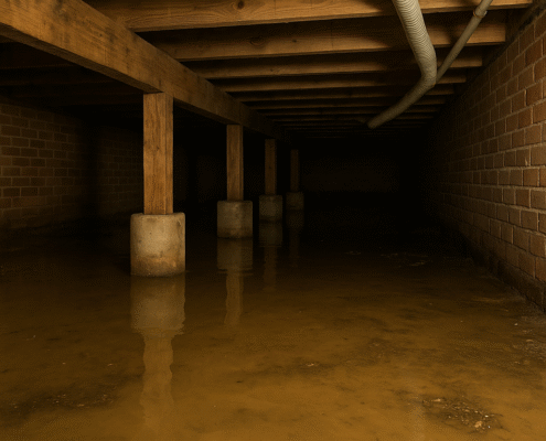 flooded crawl space