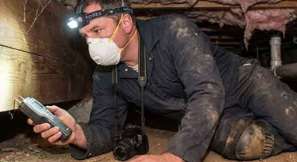 inspecting a crawlspace
