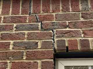 exterior wall crack