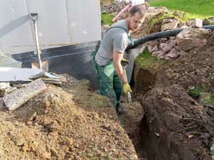 french drain installation