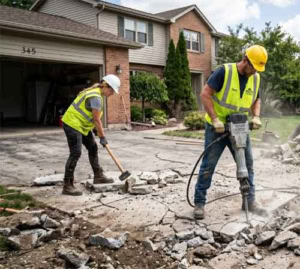driveway demolition
