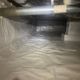 Vapor barrier and wrapped piers done for encapsulation in crawlspace on Akiry Ct in Cary