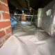 newly installed vapor barrier in crawlspace on Auburn Knightdale Rd in Raleigh