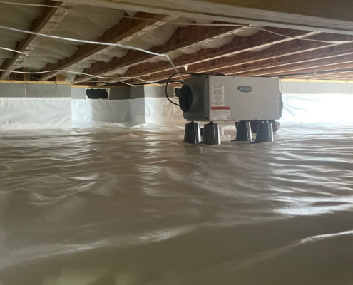 encapsulated crawl space in Fuquay-Varina