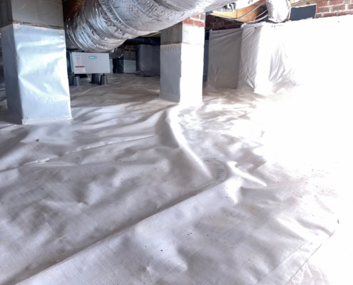 crawlspace encapsulated on Bells Walk Ct in Holly Springs