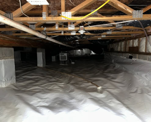 crawlspace encapsulation on Leapale Lane in Durham