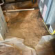 torn vapor barrier at Morning Oaks Dr crawl space inspection