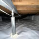 steel support jack and beam installed in lancaster st foundation repair project in Durham